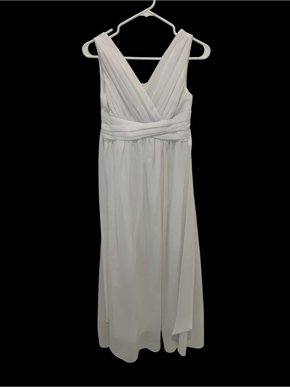 Elegant Cream Cross-Front Formal Dress for Girls